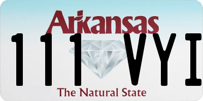 AR license plate 111VYI