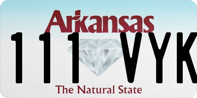 AR license plate 111VYK