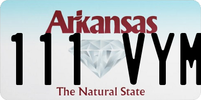 AR license plate 111VYM