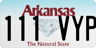 AR license plate 111VYP