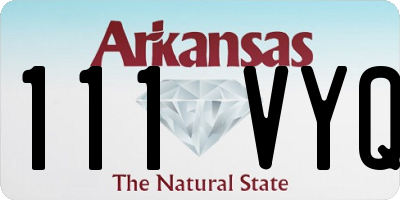 AR license plate 111VYQ