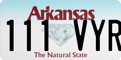 AR license plate 111VYR