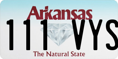 AR license plate 111VYS