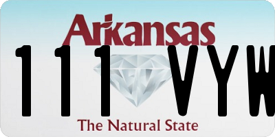 AR license plate 111VYW