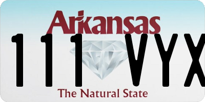 AR license plate 111VYX
