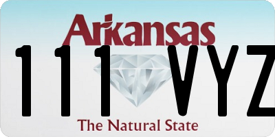 AR license plate 111VYZ
