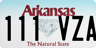 AR license plate 111VZA
