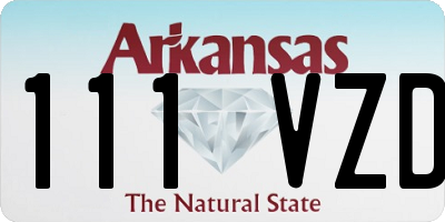 AR license plate 111VZD