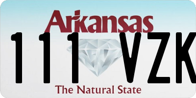 AR license plate 111VZK