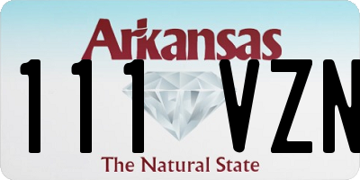 AR license plate 111VZN