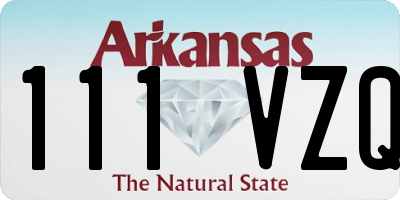 AR license plate 111VZQ