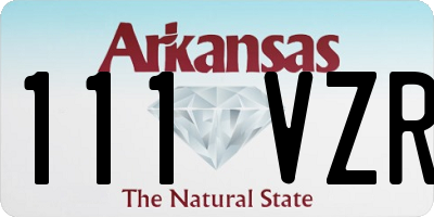 AR license plate 111VZR