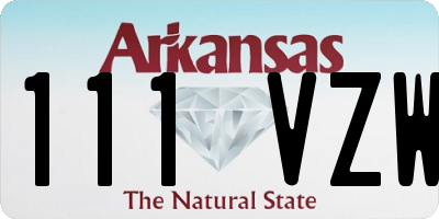 AR license plate 111VZW