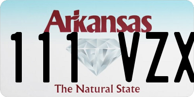 AR license plate 111VZX
