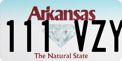 AR license plate 111VZY