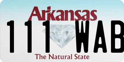 AR license plate 111WAB