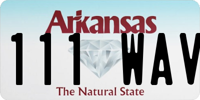 AR license plate 111WAV