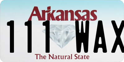 AR license plate 111WAX