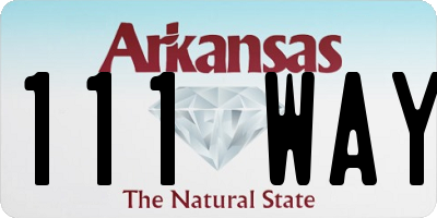 AR license plate 111WAY