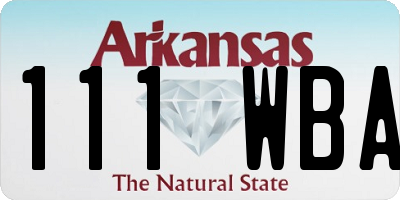 AR license plate 111WBA