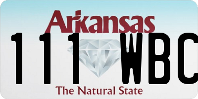 AR license plate 111WBC