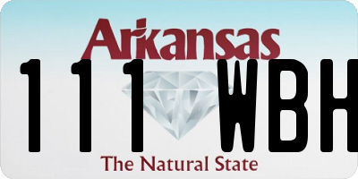 AR license plate 111WBH