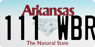 AR license plate 111WBR