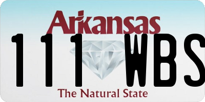 AR license plate 111WBS