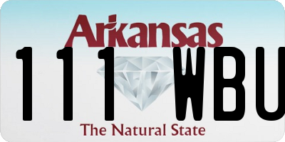 AR license plate 111WBU