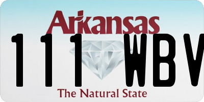 AR license plate 111WBV