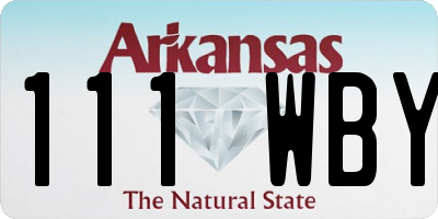 AR license plate 111WBY