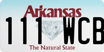 AR license plate 111WCB