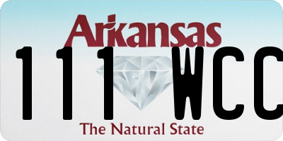 AR license plate 111WCC
