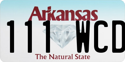 AR license plate 111WCD