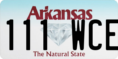 AR license plate 111WCE