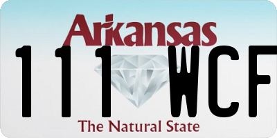 AR license plate 111WCF
