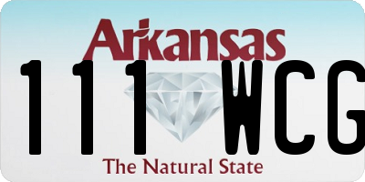 AR license plate 111WCG