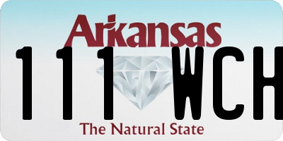 AR license plate 111WCH