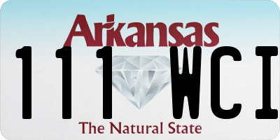 AR license plate 111WCI