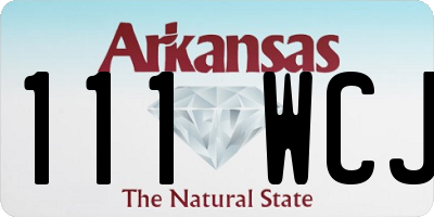 AR license plate 111WCJ