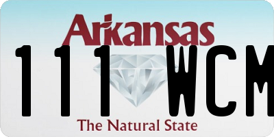 AR license plate 111WCM