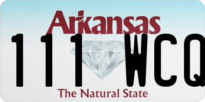 AR license plate 111WCQ