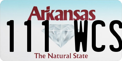 AR license plate 111WCS
