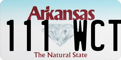 AR license plate 111WCT