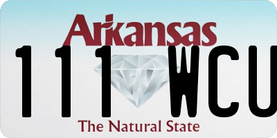 AR license plate 111WCU
