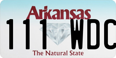 AR license plate 111WDC