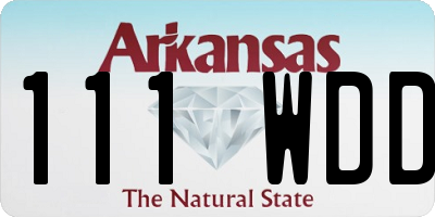 AR license plate 111WDD