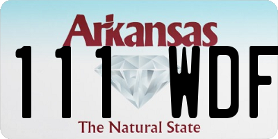 AR license plate 111WDF