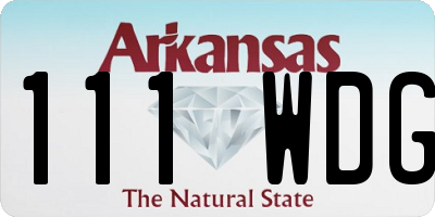 AR license plate 111WDG