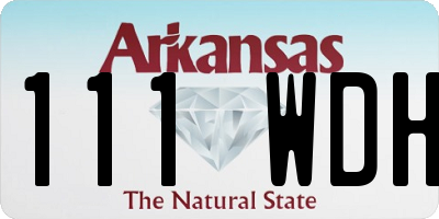 AR license plate 111WDH